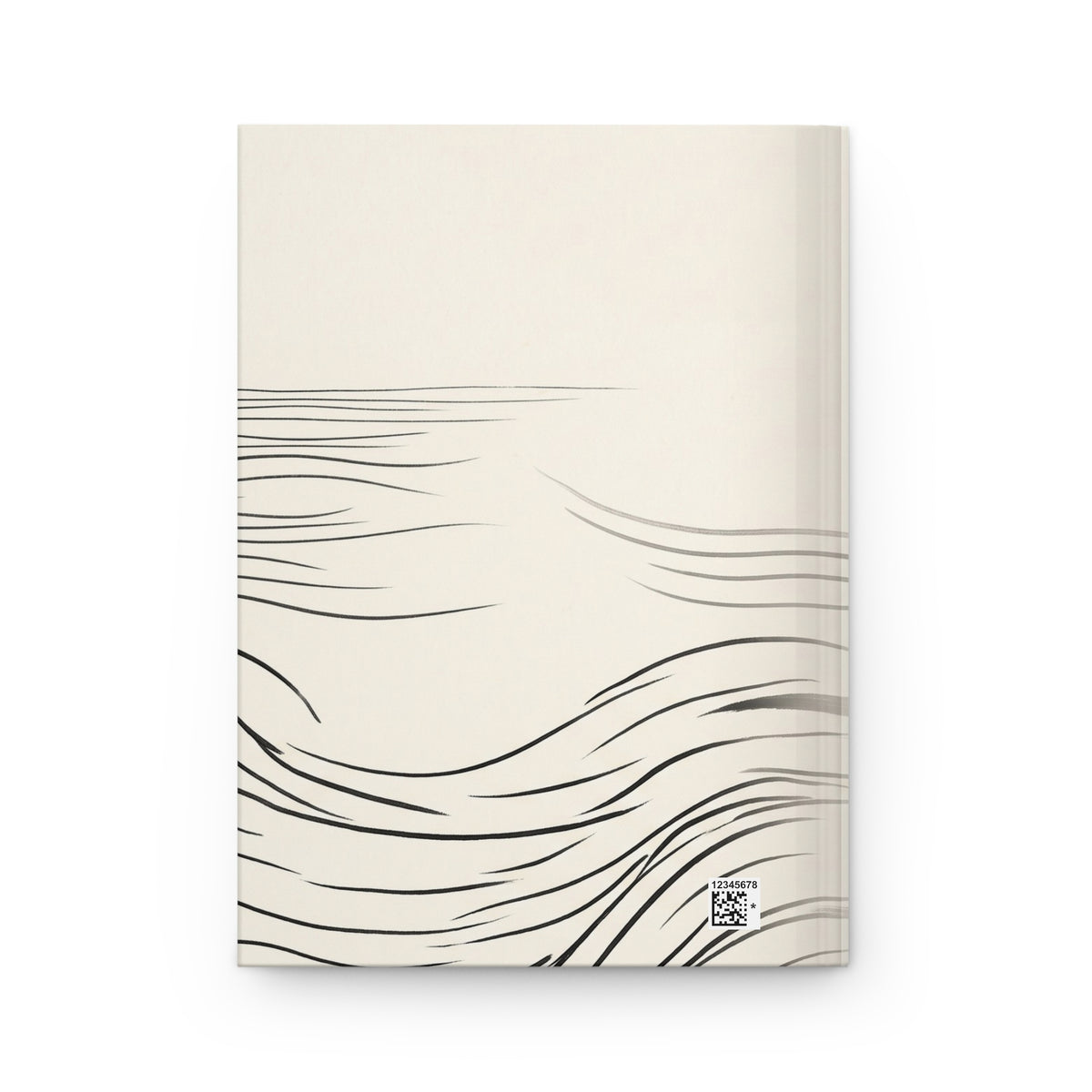 Minimal Ink Waves Variant 3 Hardcover Journal - Matte Lined Notebook