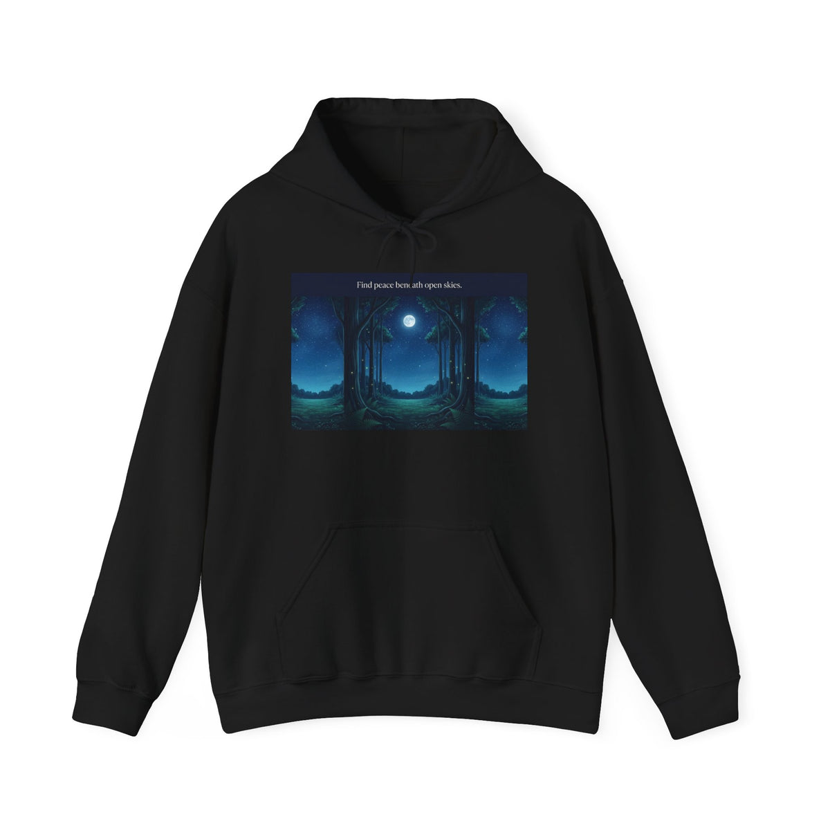 Moonlit Forest Nature Quote Unisex Heavy Blend Hoodie