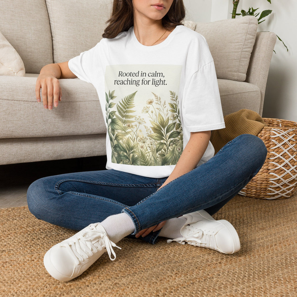 Botanical Meadow Nature Quote Unisex Softstyle T-Shirt