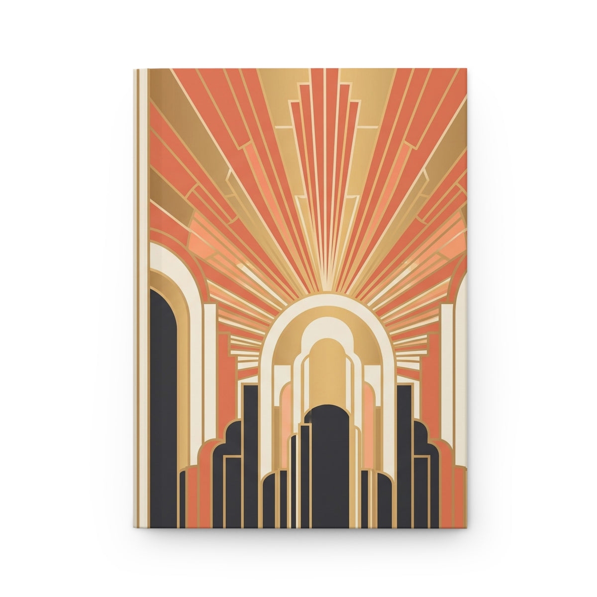 Art Deco Sunrise Variant 2 Hardcover Journal - Matte Lined Notebook