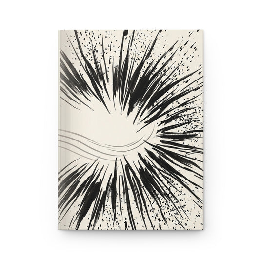Minimal Ink Waves Variant 4 Hardcover Journal - Matte Lined Notebook