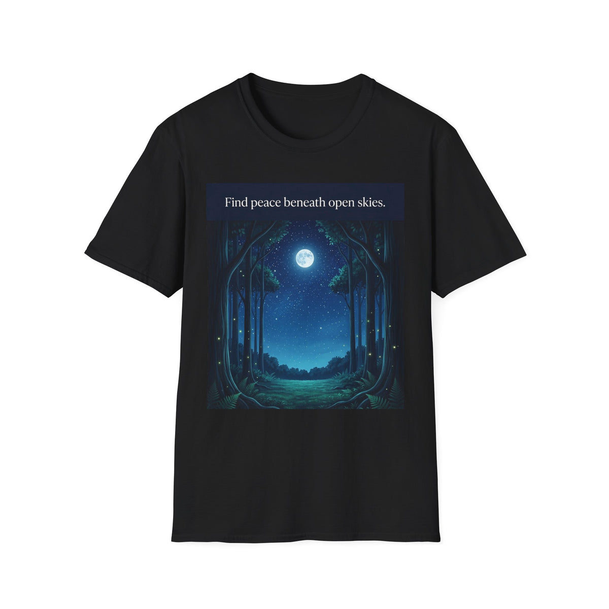 Moonlit Forest Nature Quote Unisex Softstyle T-Shirt