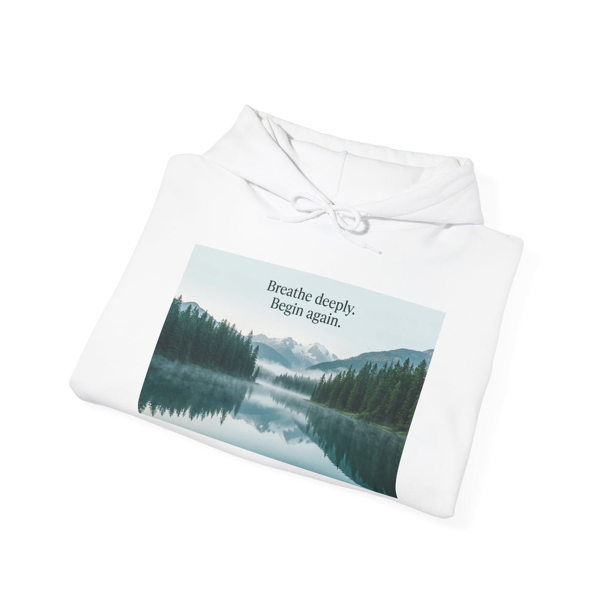 Mountain Lake Nature Quote Unisex Heavy Blend Hoodie