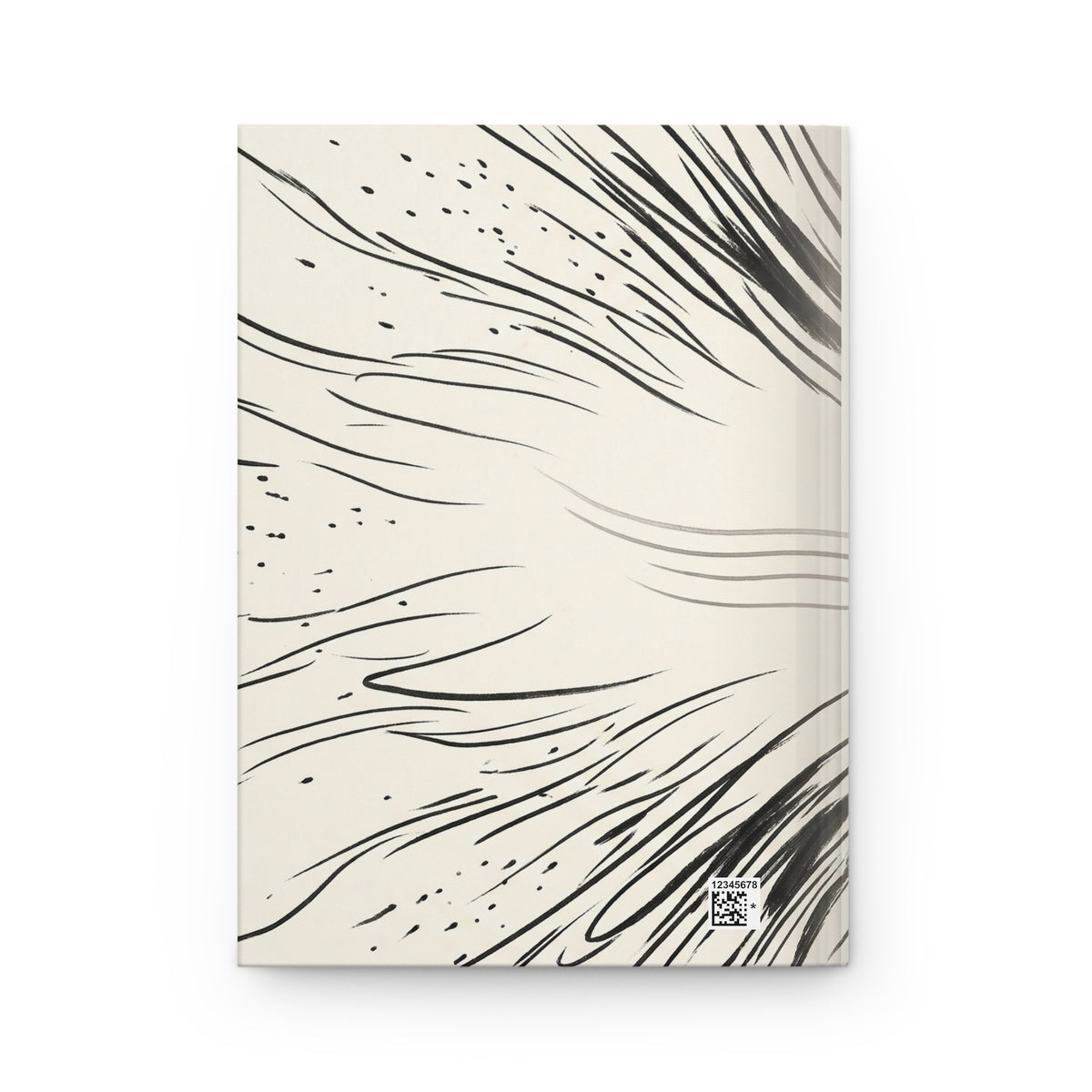 Minimal Ink Waves Variant 4 Hardcover Journal - Matte Lined Notebook