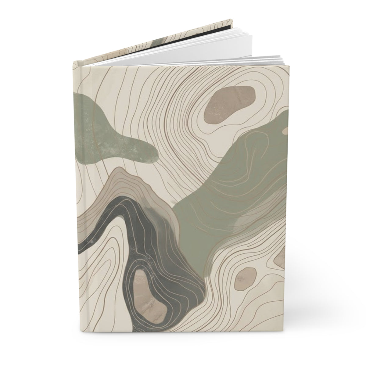 Abstract Topography Variant 4 Hardcover Journal - Matte Lined Notebook
