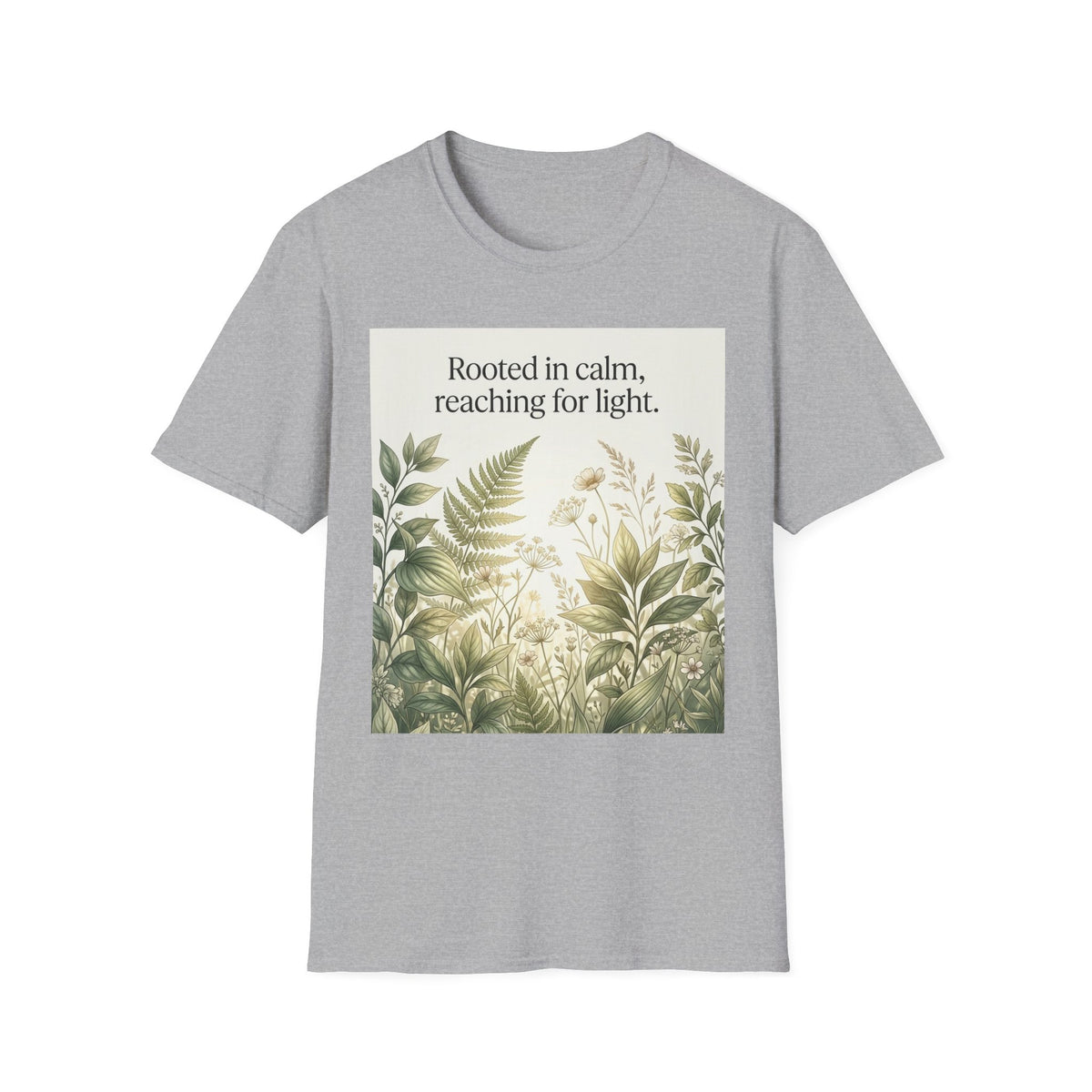 Botanical Meadow Nature Quote Unisex Softstyle T-Shirt