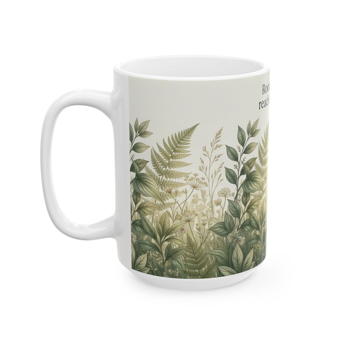 Botanical Meadow Nature Quote Ceramic Mug