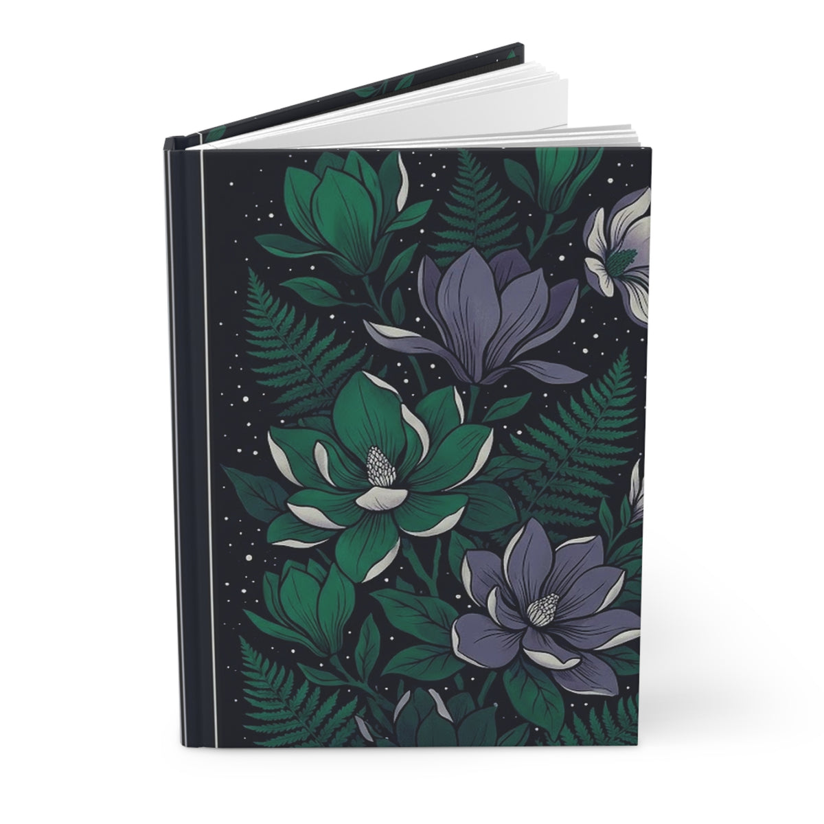 Midnight Botanicals Variant 1 Hardcover Journal - Matte Lined Notebook