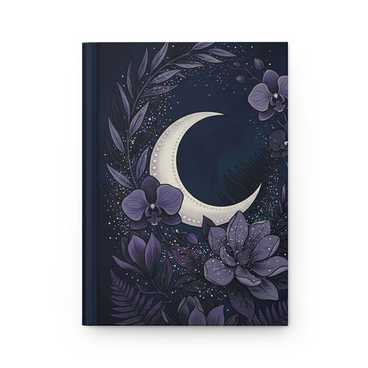 Midnight Botanicals Variant 2 Hardcover Journal - Matte Lined Notebook