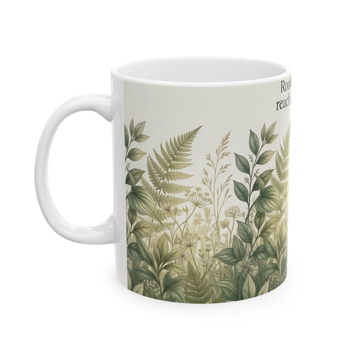 Botanical Meadow Nature Quote Ceramic Mug