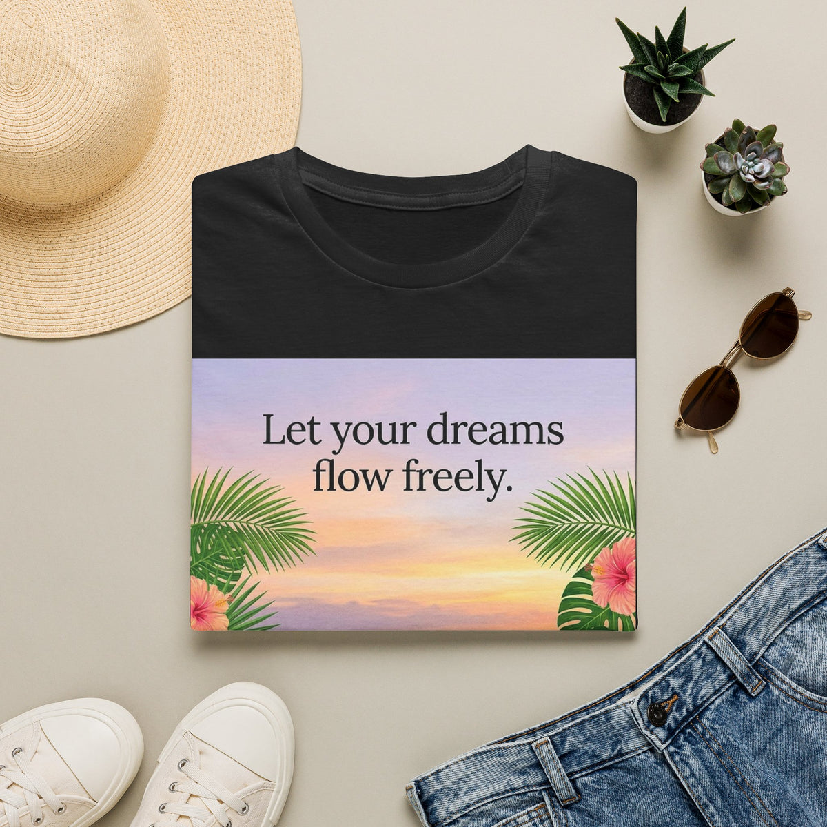 Tropical Ocean Nature Quote Unisex Softstyle T-Shirt