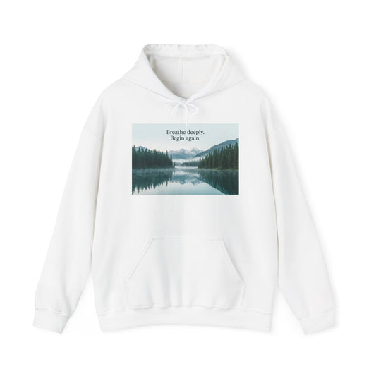 Mountain Lake Nature Quote Unisex Heavy Blend Hoodie
