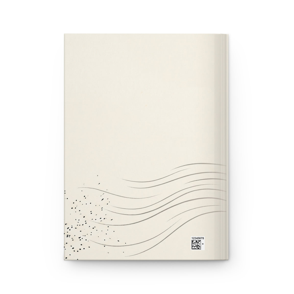 Minimal Ink Waves Variant 5 Hardcover Journal - Matte Lined Notebook