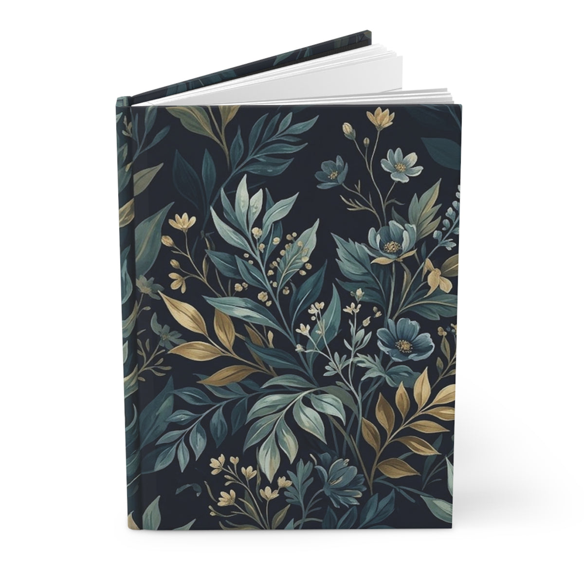 Midnight Botanicals Hardcover Journal - Matte Lined Notebook