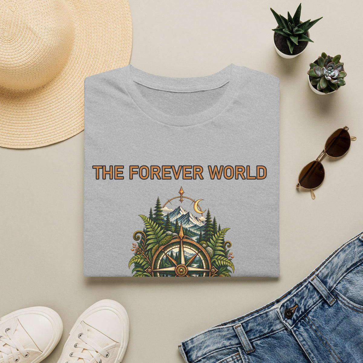 The Forever World Wildlands Compass Unisex Softstyle T-Shirt