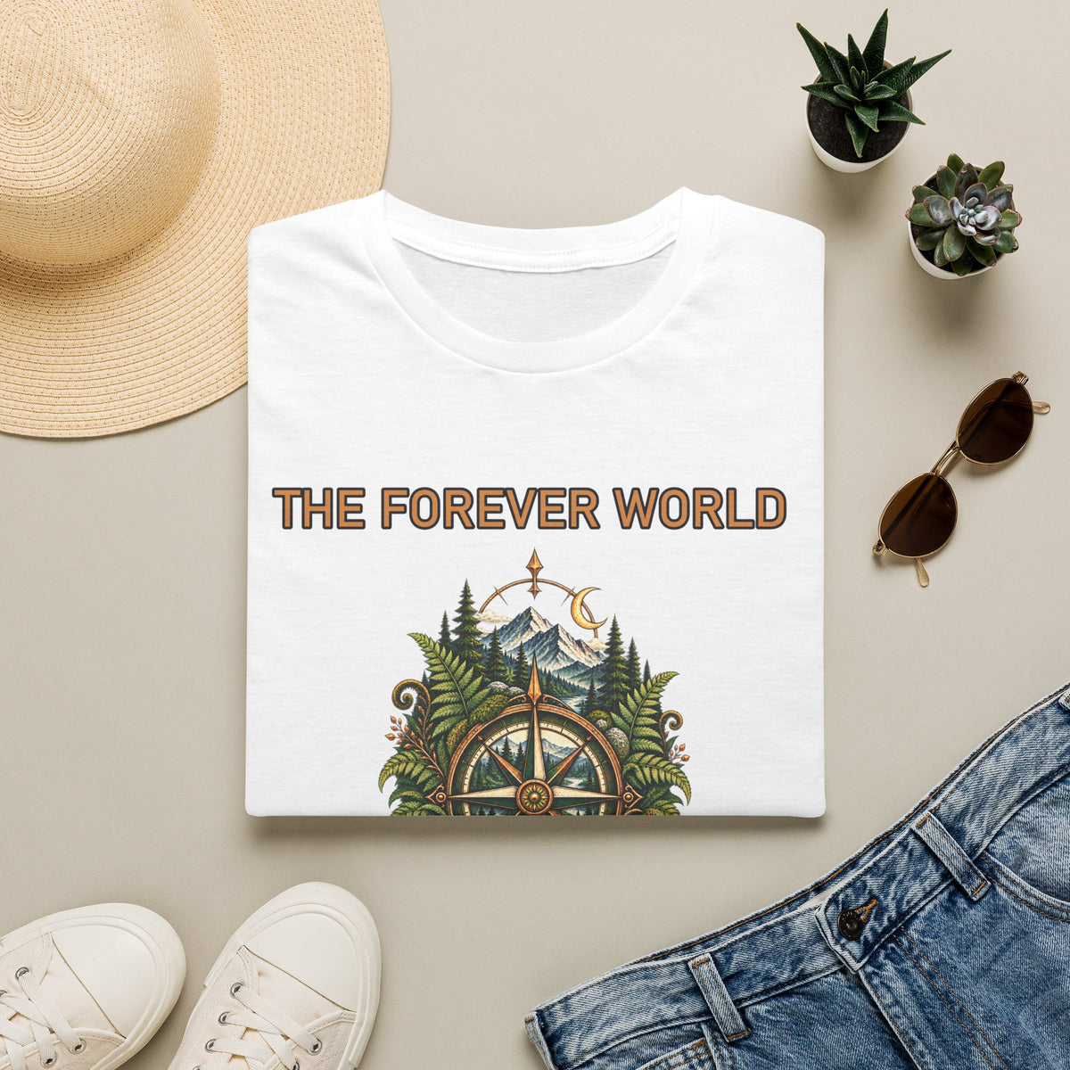 The Forever World Wildlands Compass Unisex Softstyle T-Shirt
