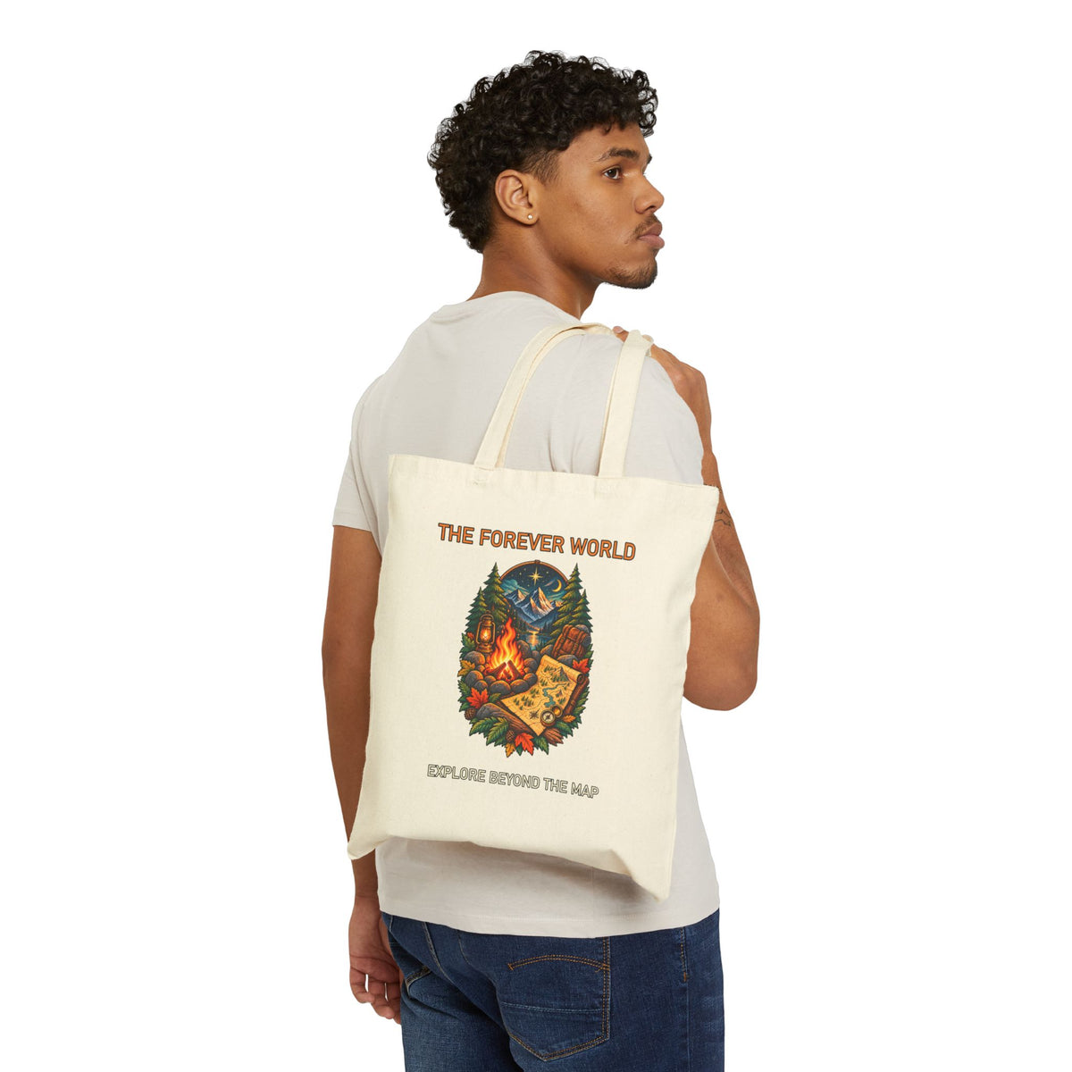 The Forever World Campfire Quest Cotton Canvas Tote Bag