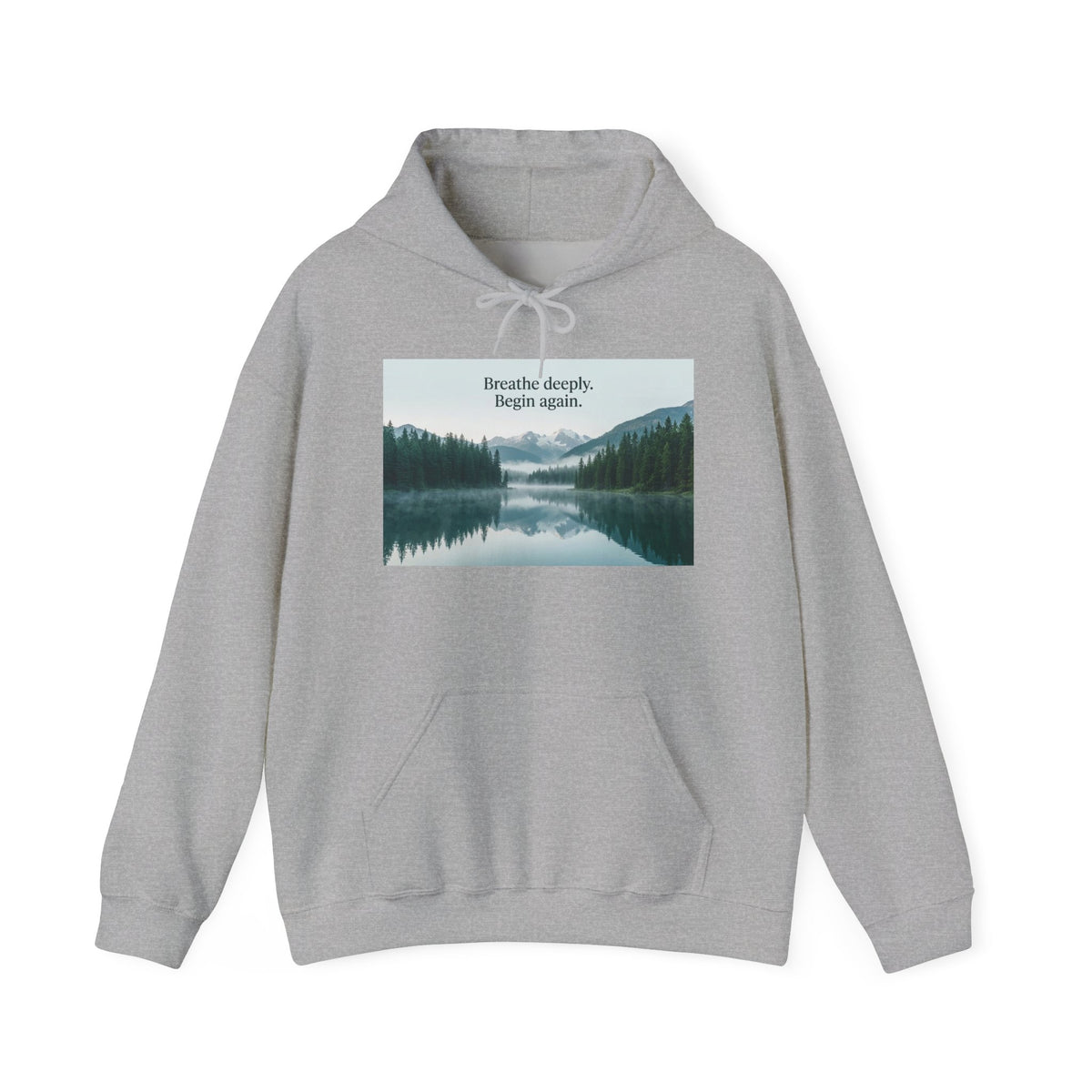 Mountain Lake Nature Quote Unisex Heavy Blend Hoodie