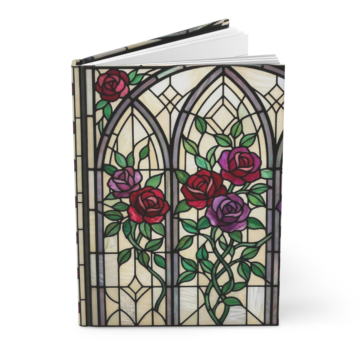 Stained Glass Garden Variant 2 Hardcover Journal - Matte Lined Notebook