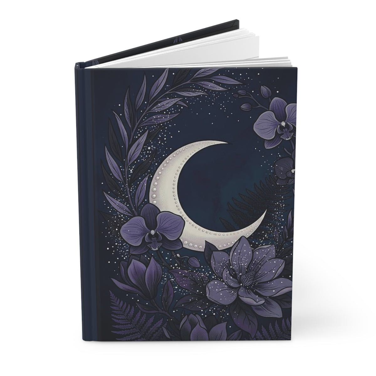 Midnight Botanicals Variant 2 Hardcover Journal - Matte Lined Notebook