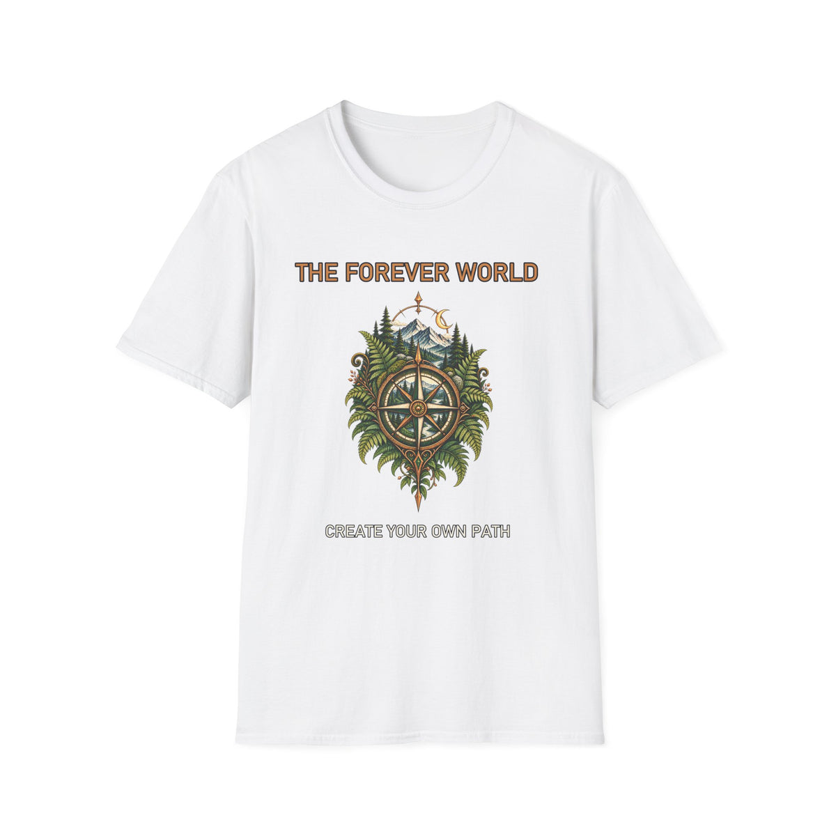 The Forever World Wildlands Compass Unisex Softstyle T-Shirt