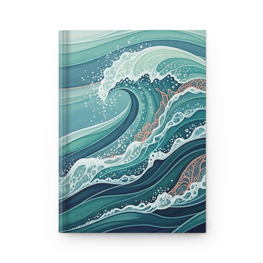 Ocean Currents Variant 2 Hardcover Journal - Matte Lined Notebook