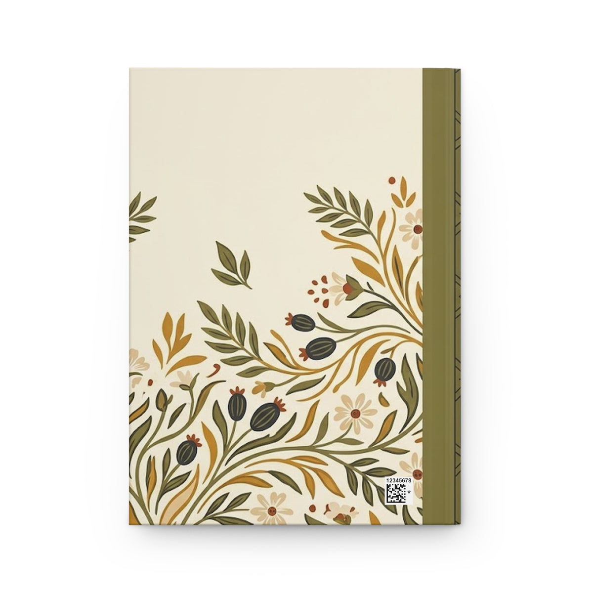 Terracotta Folk Florals Variant 2 Hardcover Journal - Matte Lined Notebook