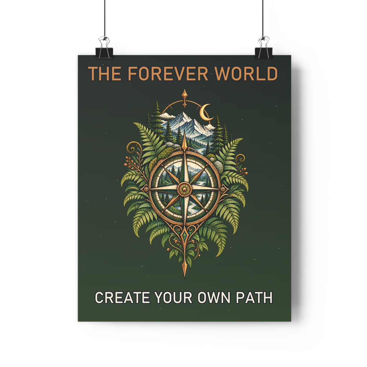 The Forever World Wildlands Compass 16" x 20" Fine Art Paper Poster