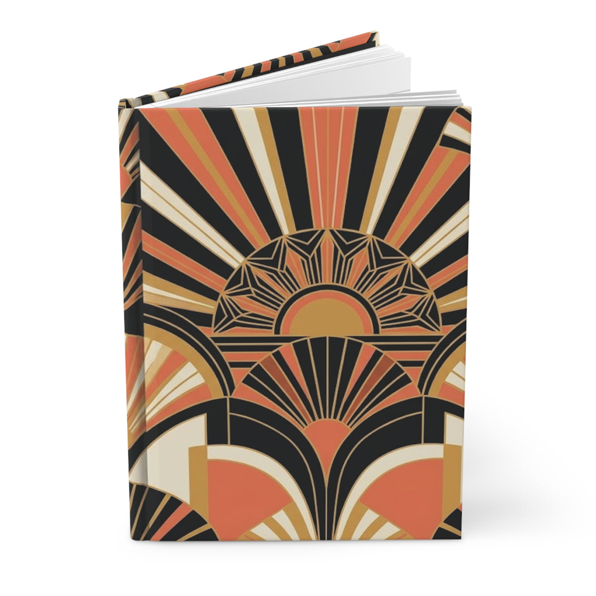 Art Deco Sunrise Hardcover Journal - Matte Lined Notebook