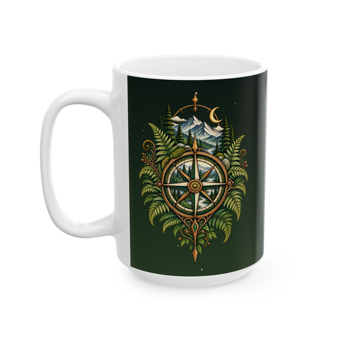 The Forever World Wildlands Compass Ceramic Mug