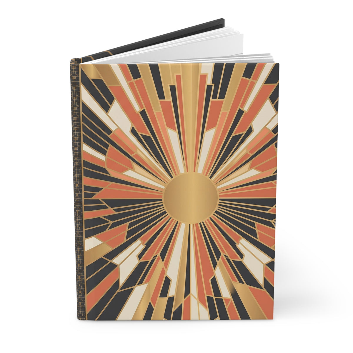 Art Deco Sunrise Variant 3 Hardcover Journal - Matte Lined Notebook